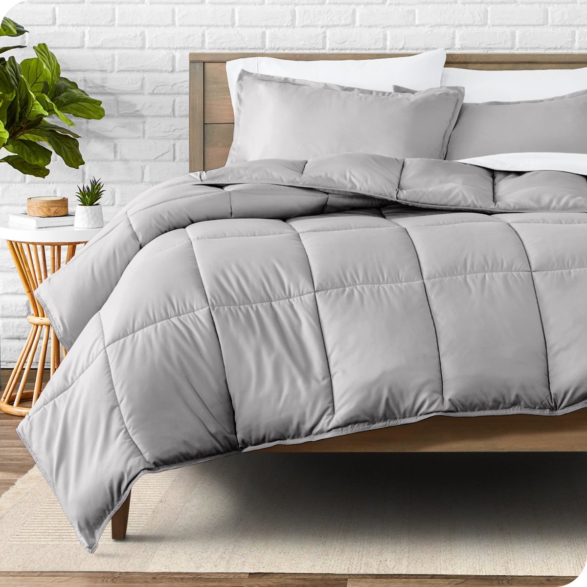 Down Alternative Box Stitch Comforter Set
