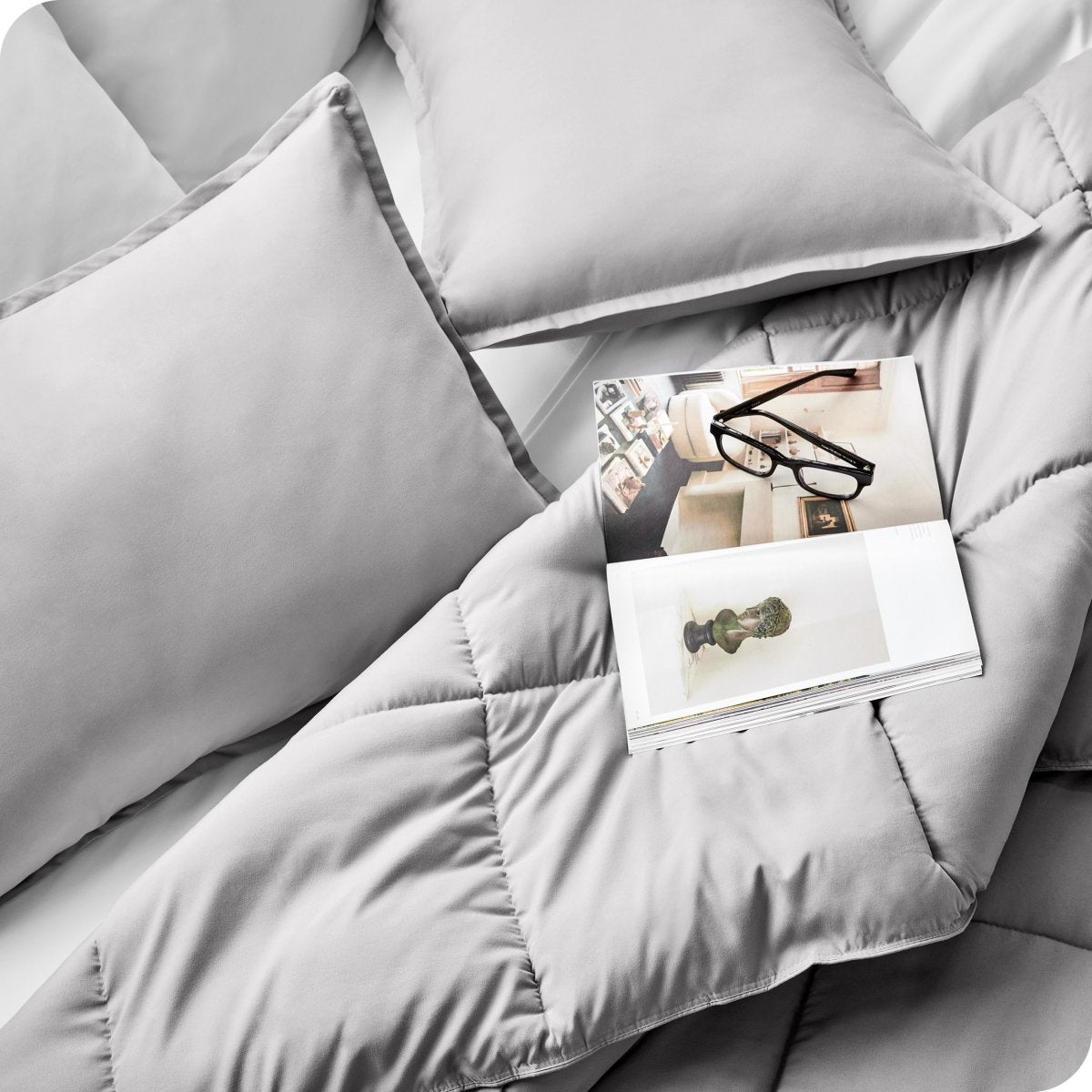 Down Alternative Box Stitch Comforter Set