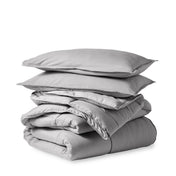 A down alternative comforter folded neatly