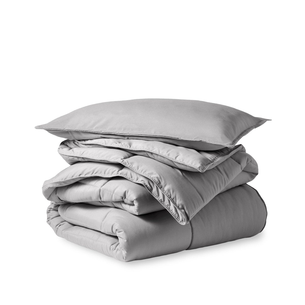 Comforter set folded and stacked