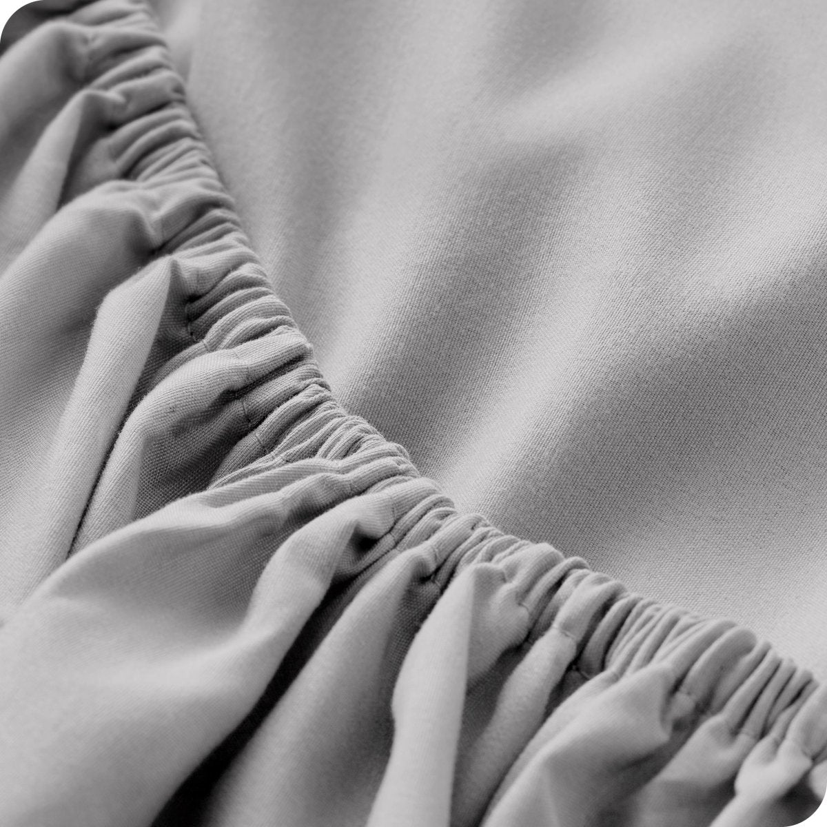 Close-up of fitted sheet