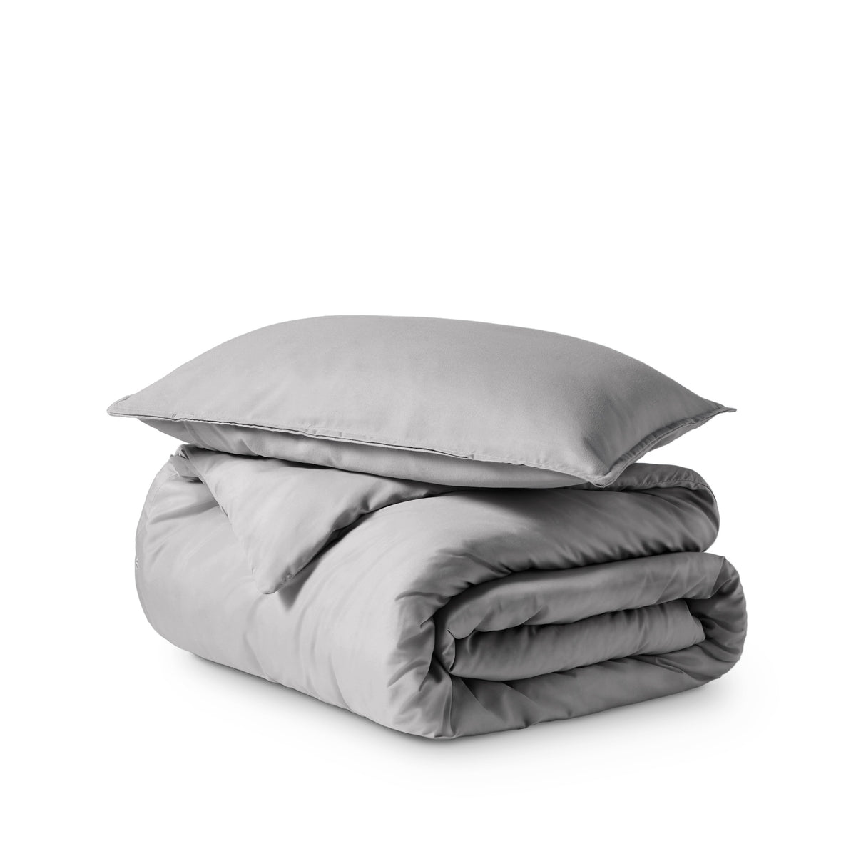 Ultra soft duvet cover folded and stacked