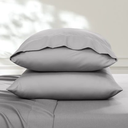 2 pillowcases on pillows