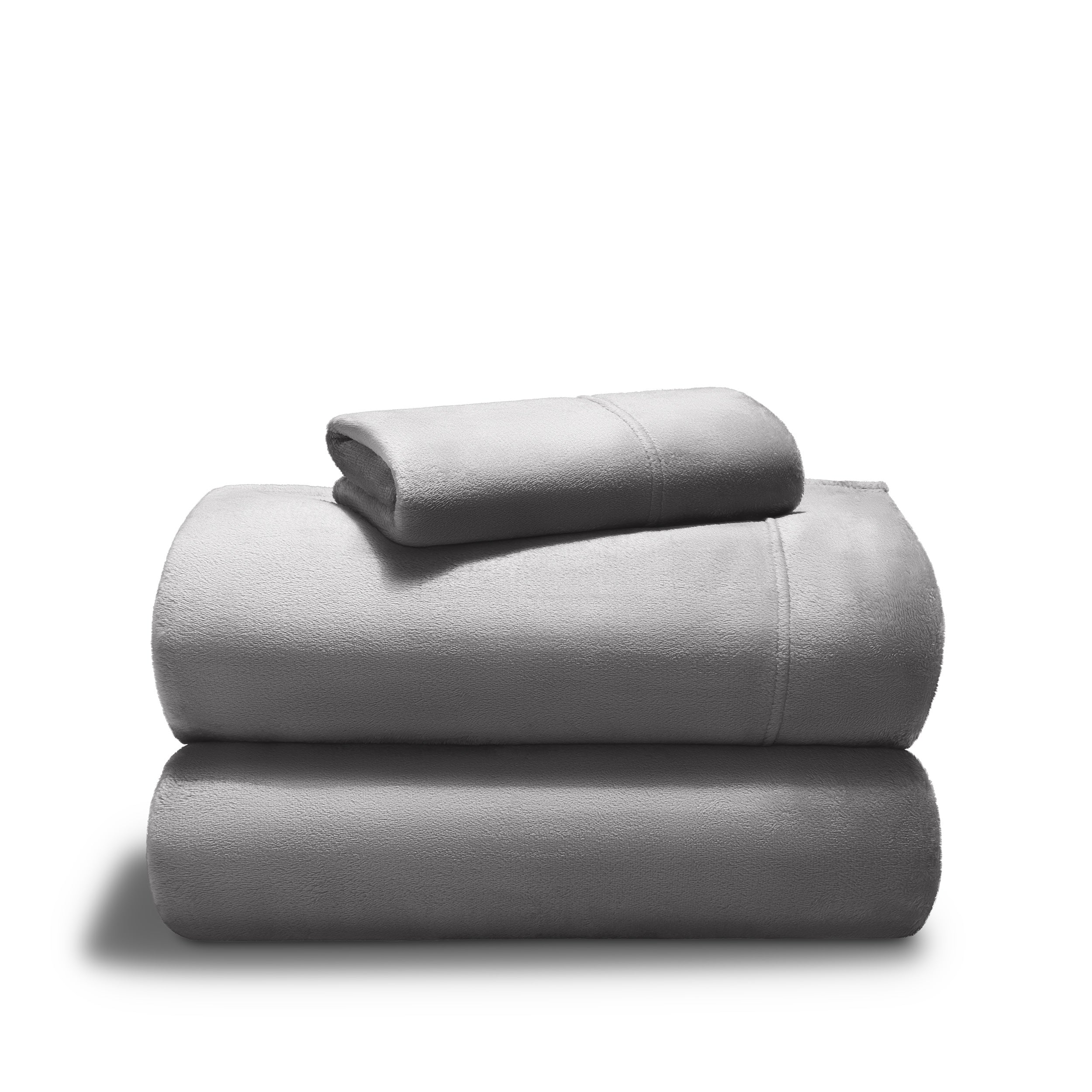 Microplush sheet set stacked