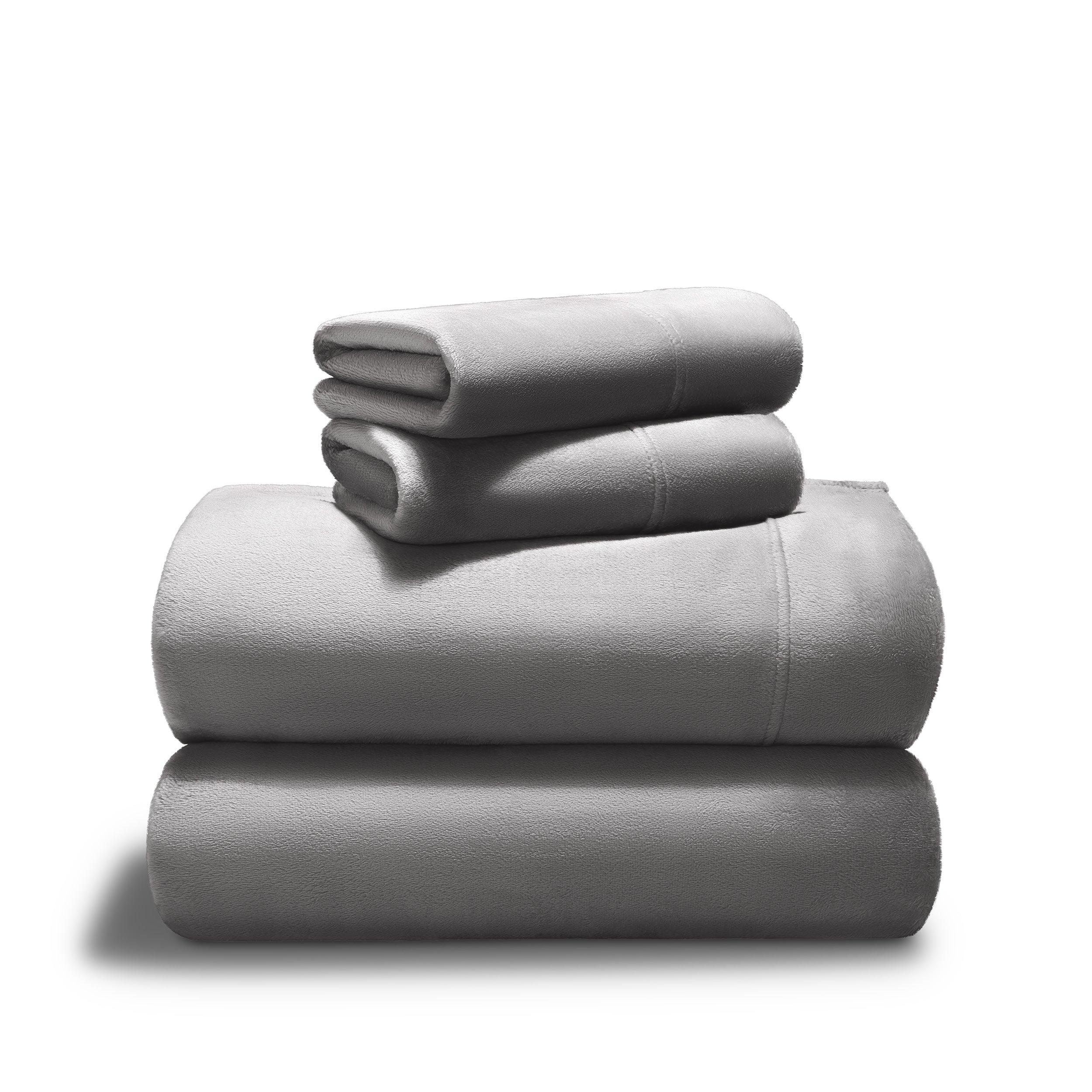 Microplush sheet set stacked