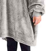 Close up of the side pocket on the wearable blanket