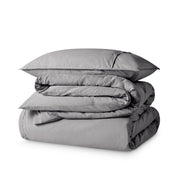 Percale duvet cover set stacked