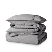 Percale duvet cover set stacked