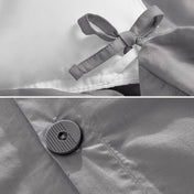 Duvet cover ties and button closure