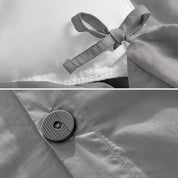 Duvet cover ties and button closure