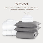 Percale bundle stacked to show what is included