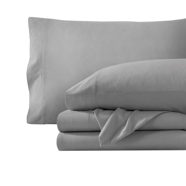 Organic jersey sheet set folded