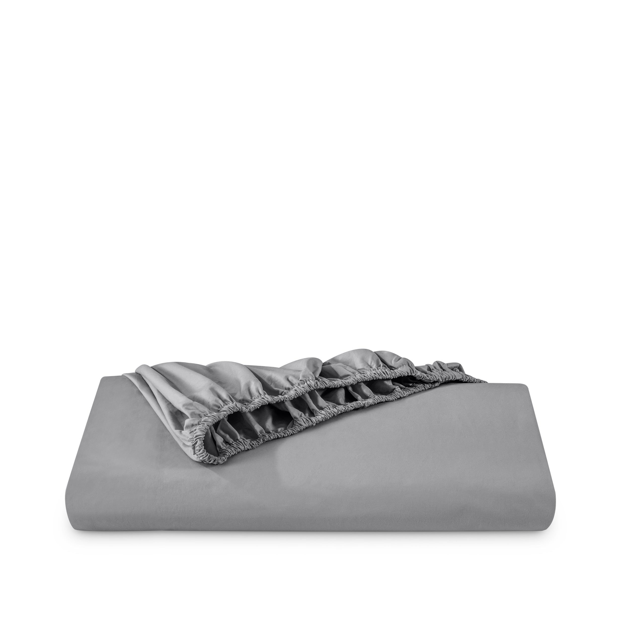 Percale fitted sheet on a white background