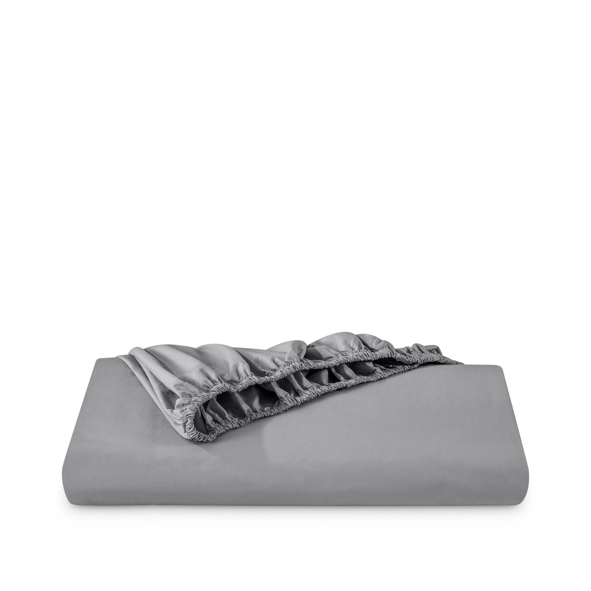 Percale fitted sheet on a white background