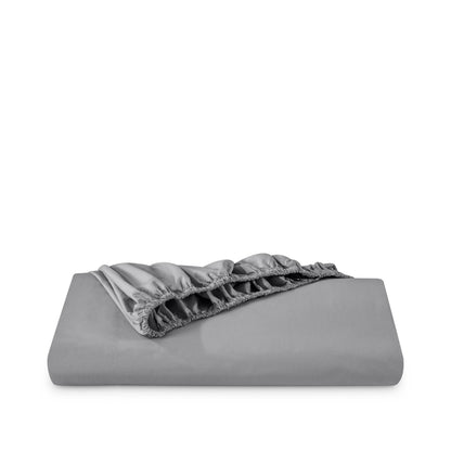 Percale fitted sheet on a white background