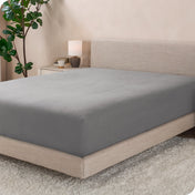A single fleece fitted sheet on a bed