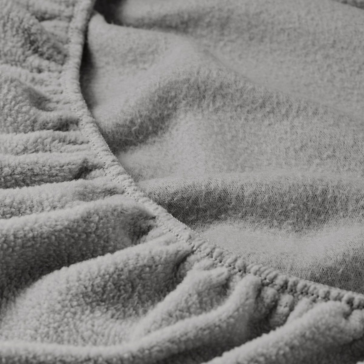 Close-up of fleece fitted sheet