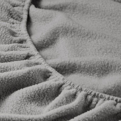 Close-up of fleece fitted sheet