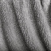 Close-up of textured faux shearling blanket