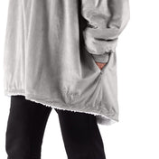Close up of the pocket on a wearable blanket