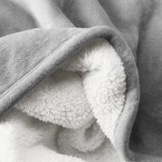Close up of a sherpa blanket