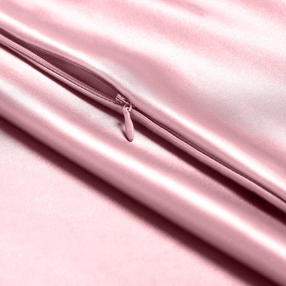 Close-up of pillowcase with zipper closure