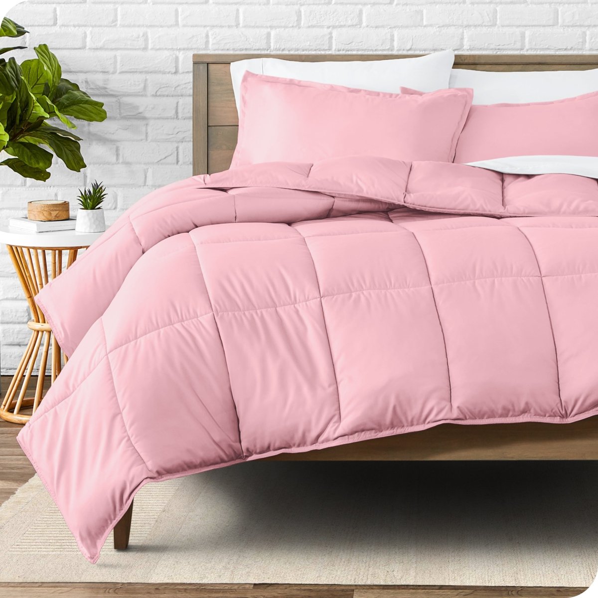 Down Alternative Box Stitch Comforter Set