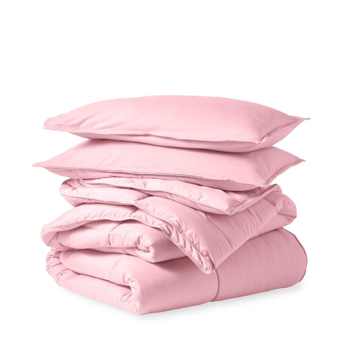 A down alternative comforter folded neatly