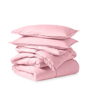 A down alternative comforter folded neatly