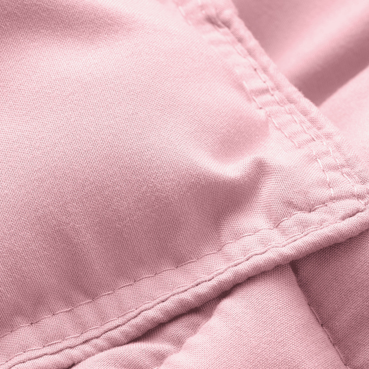 Close-up of comforter fabric with stitching detail