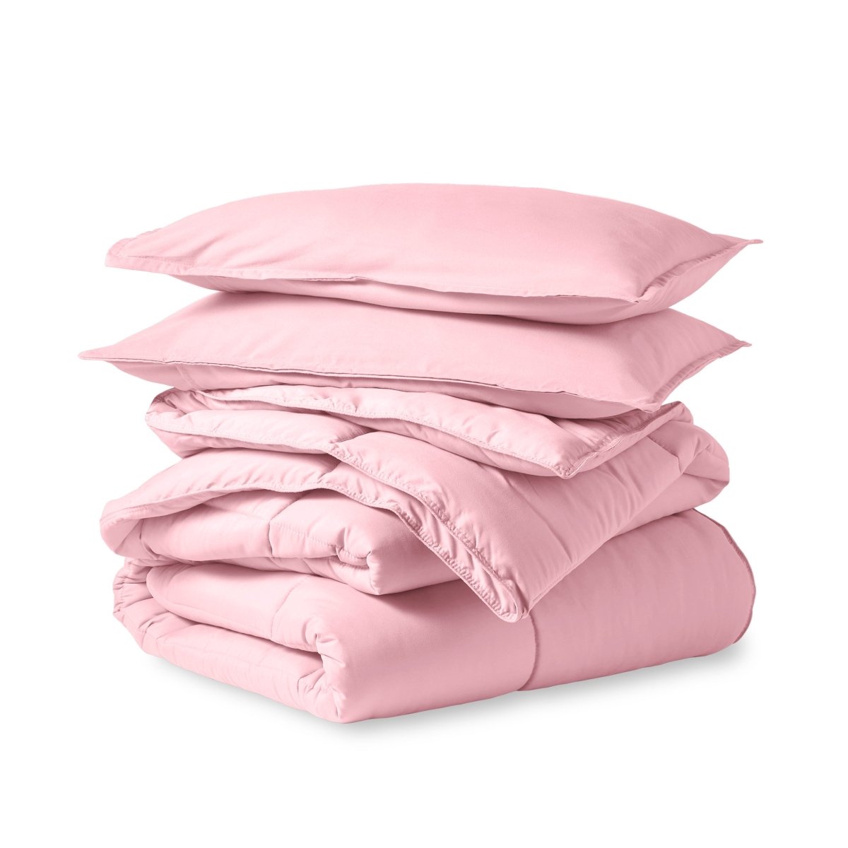 Comforter set folded and stacked