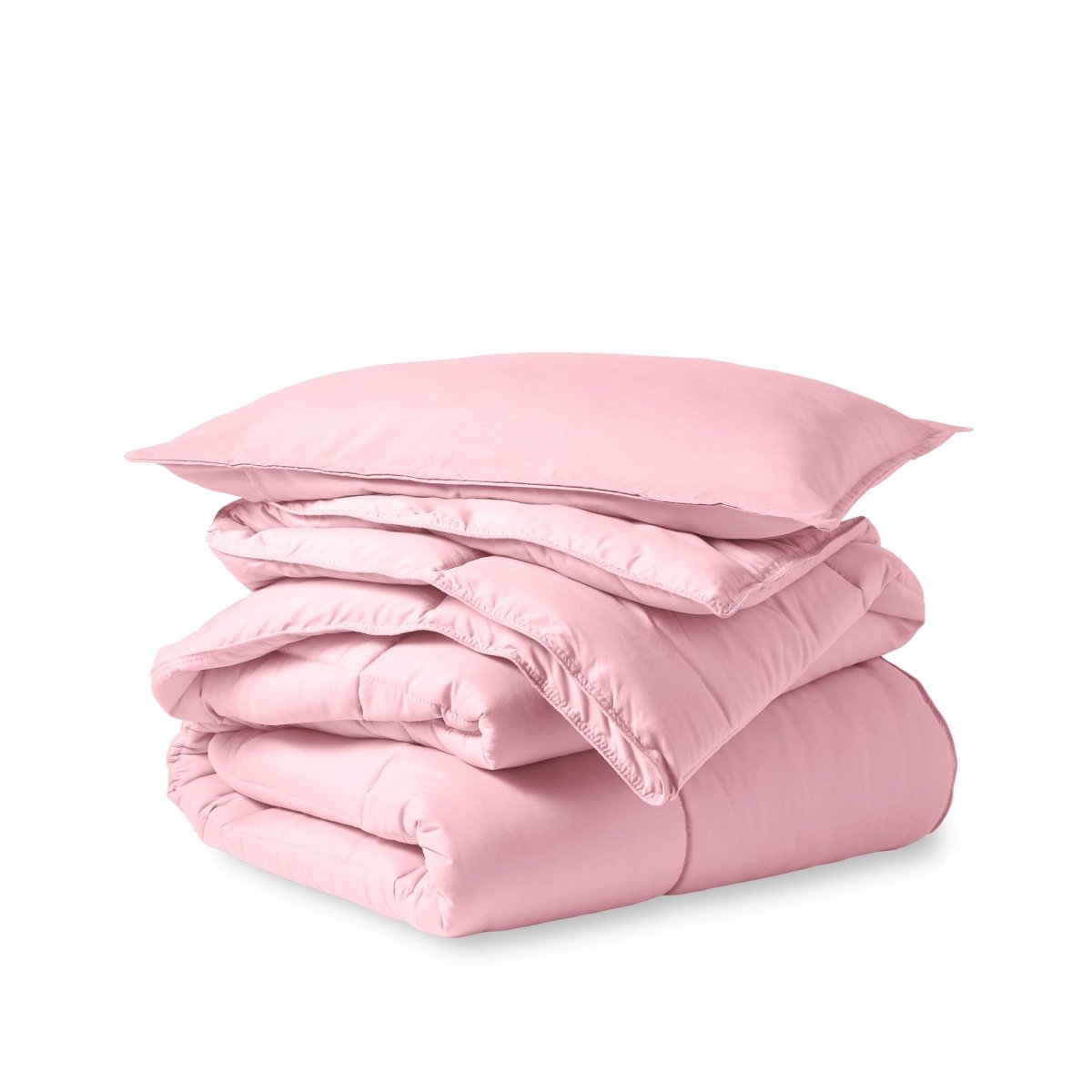 Comforter set folded and stacked