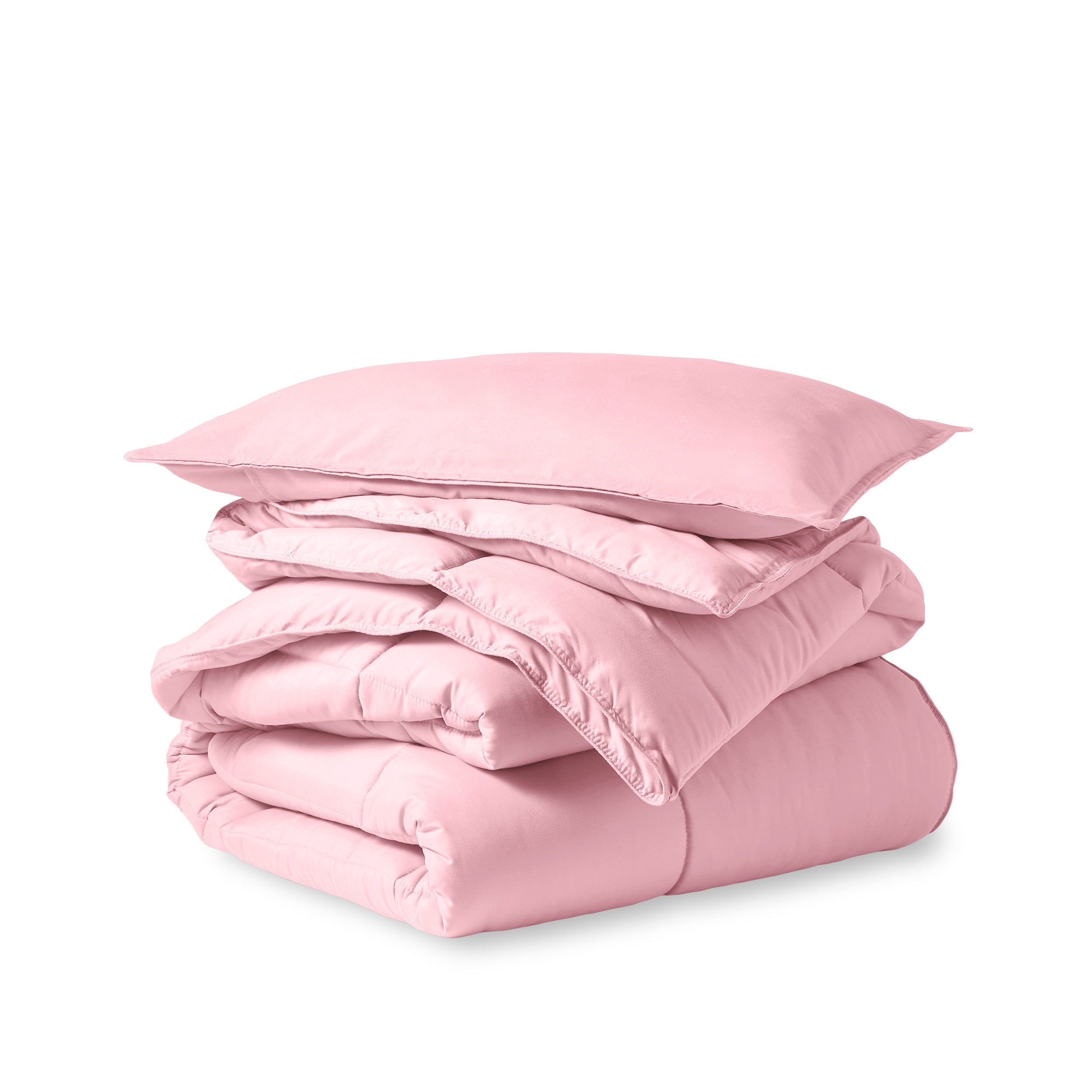 Comforter set folded and stacked