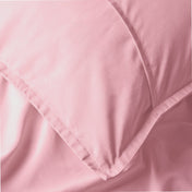 Close up of the closure on the back of a pillow sham