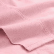 Close-up of organic flannel top sheet