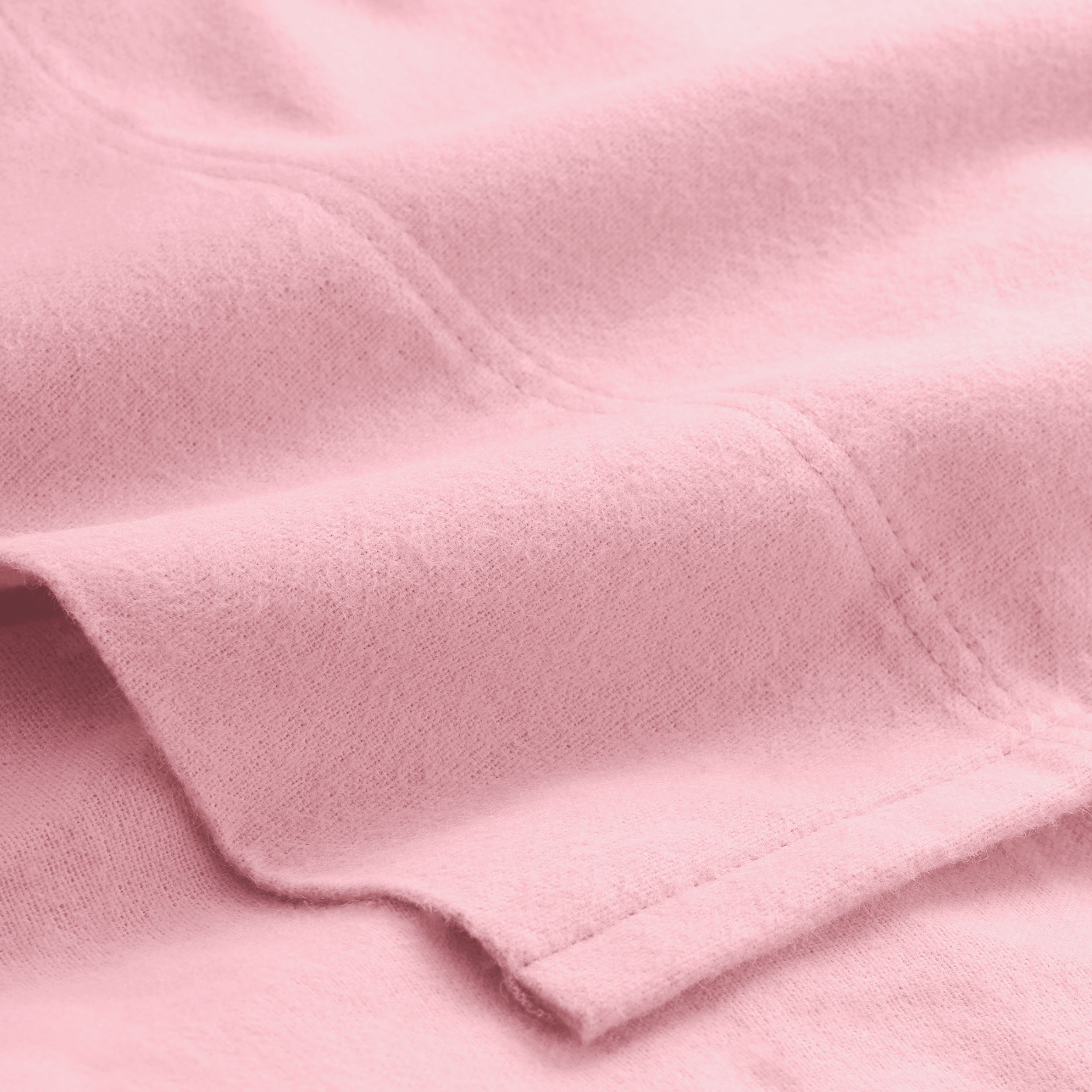 Close-up of organic flannel top sheet