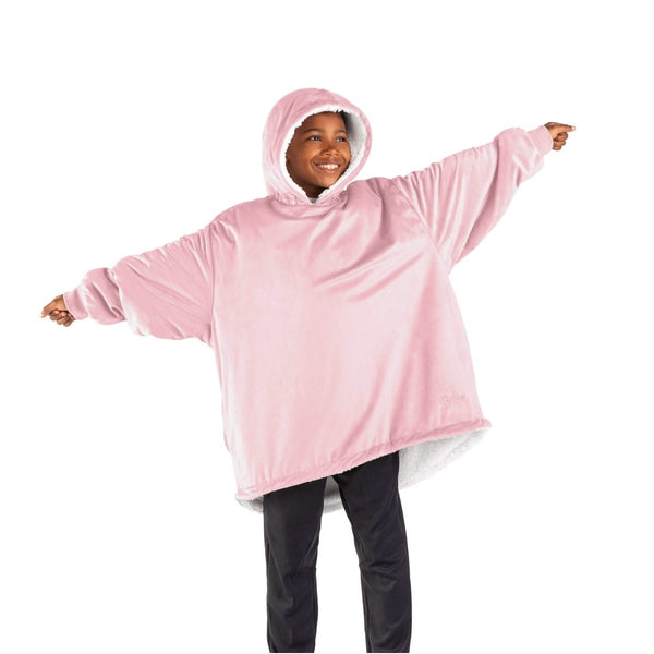 A youth wearable blanket on a child
