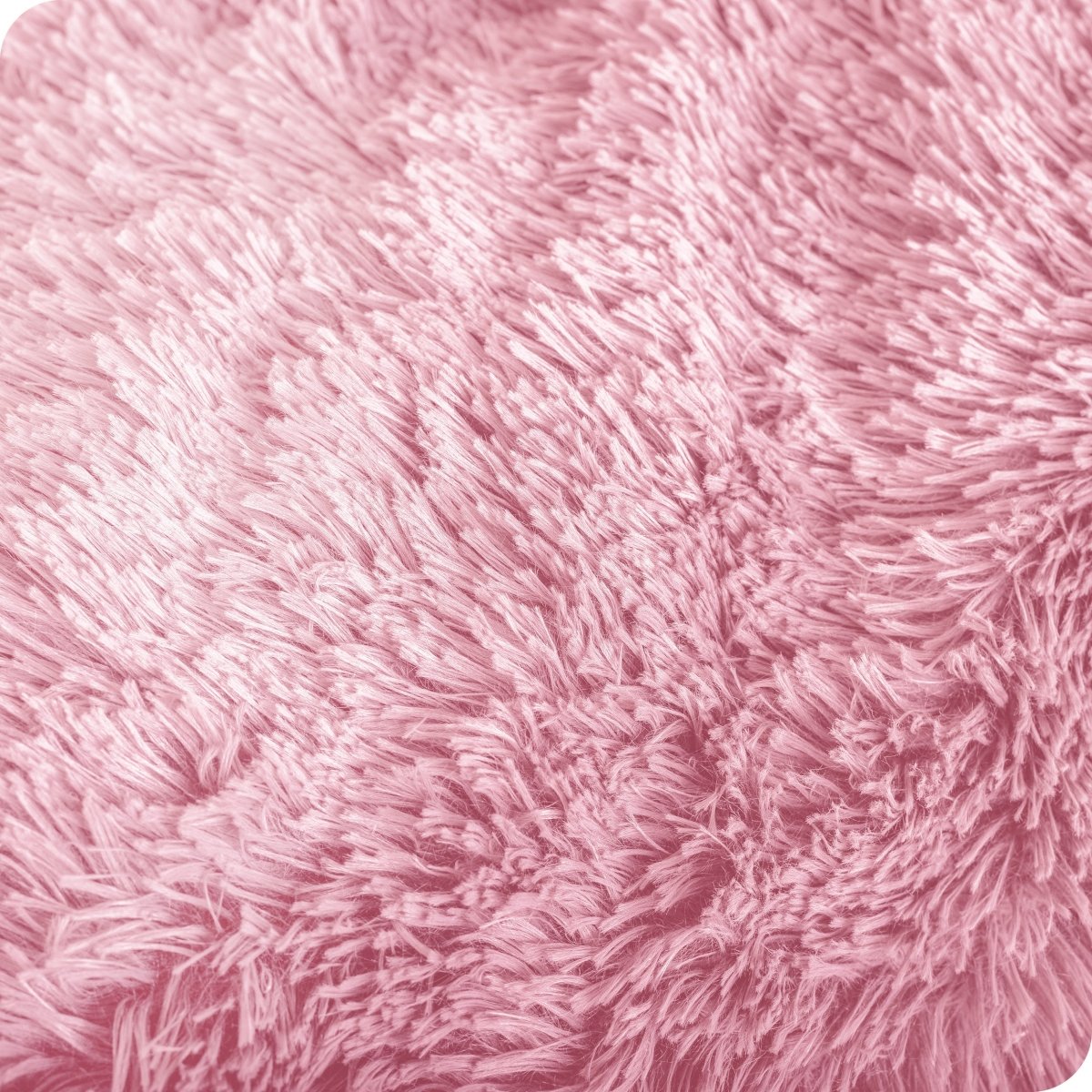 Close up of the soft texture of a shaggy faux fur sherpa blanket