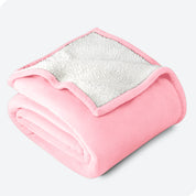 Light Pink Sherpa Blanket folded