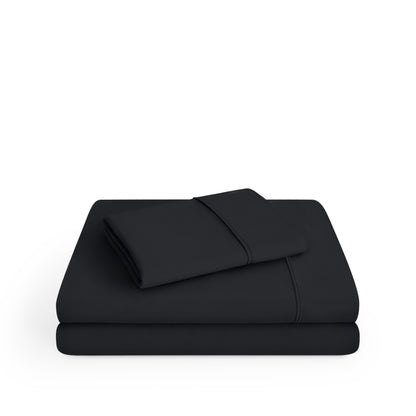 Microfiber sheets folded and stacked