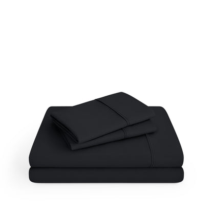 Microfiber sheets folded and stacked