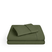 Microfiber sheets folded and stacked
