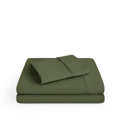 Microfiber sheets folded and stacked