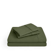 Microfiber sheets folded and stacked