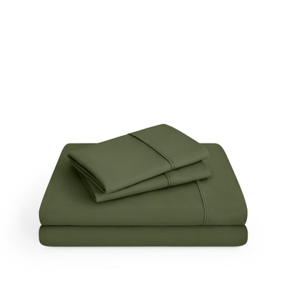 Microfiber sheets folded and stacked