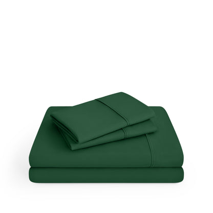 Microfiber sheets folded and stacked