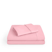 Microfiber sheets folded and stacked