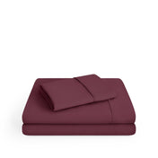 Microfiber sheet set on a white background