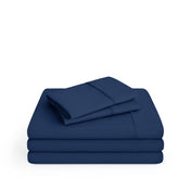 Microfiber sheet set on a white background