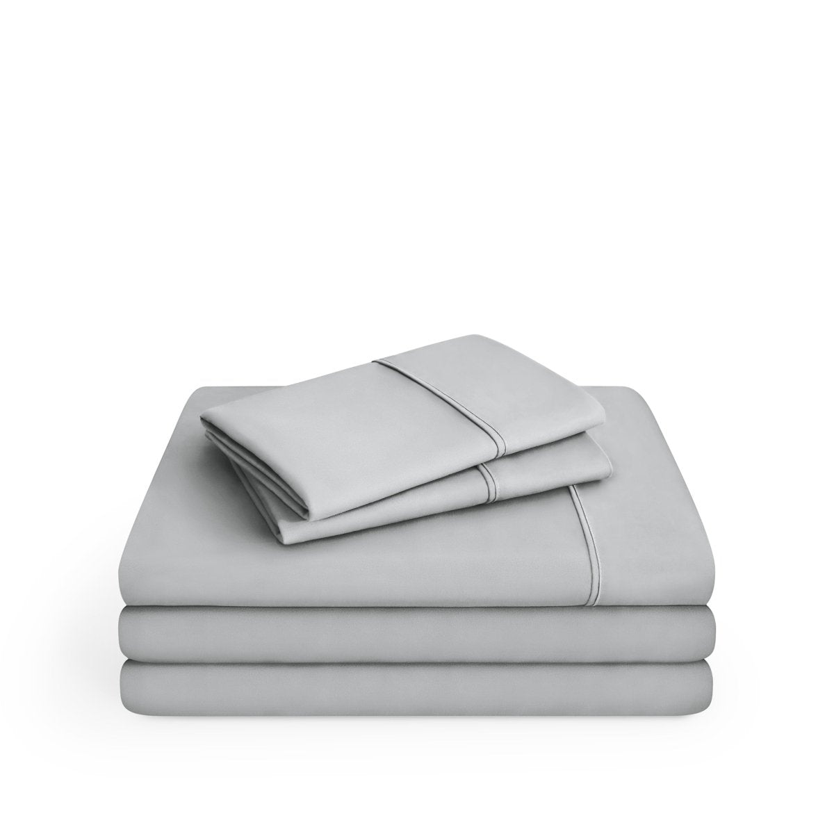 Microfiber sheet set on a white background